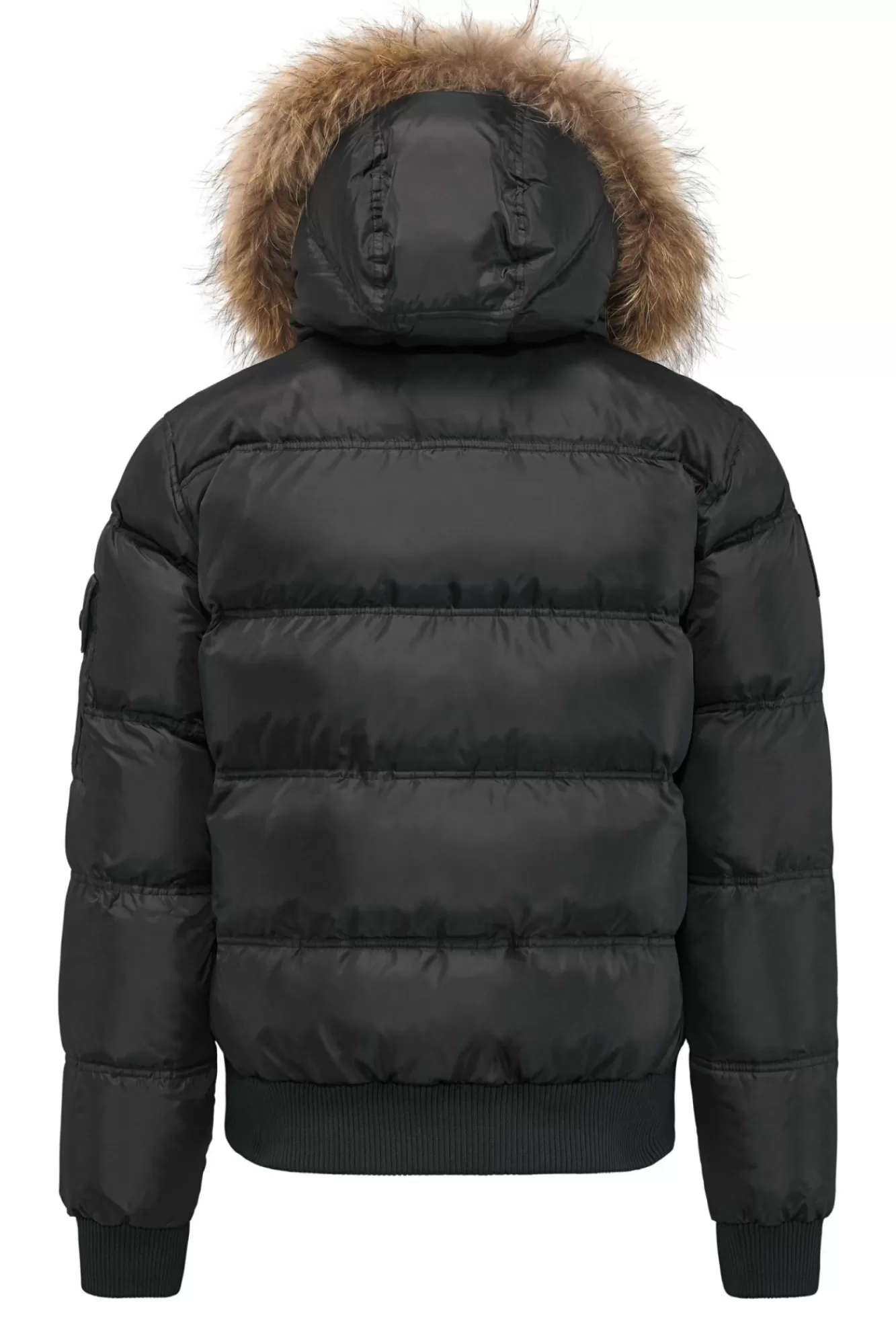 Bomber Imbottito In Piuma Con Bordo In Pelliccia Folta>Bomboogie Outlet