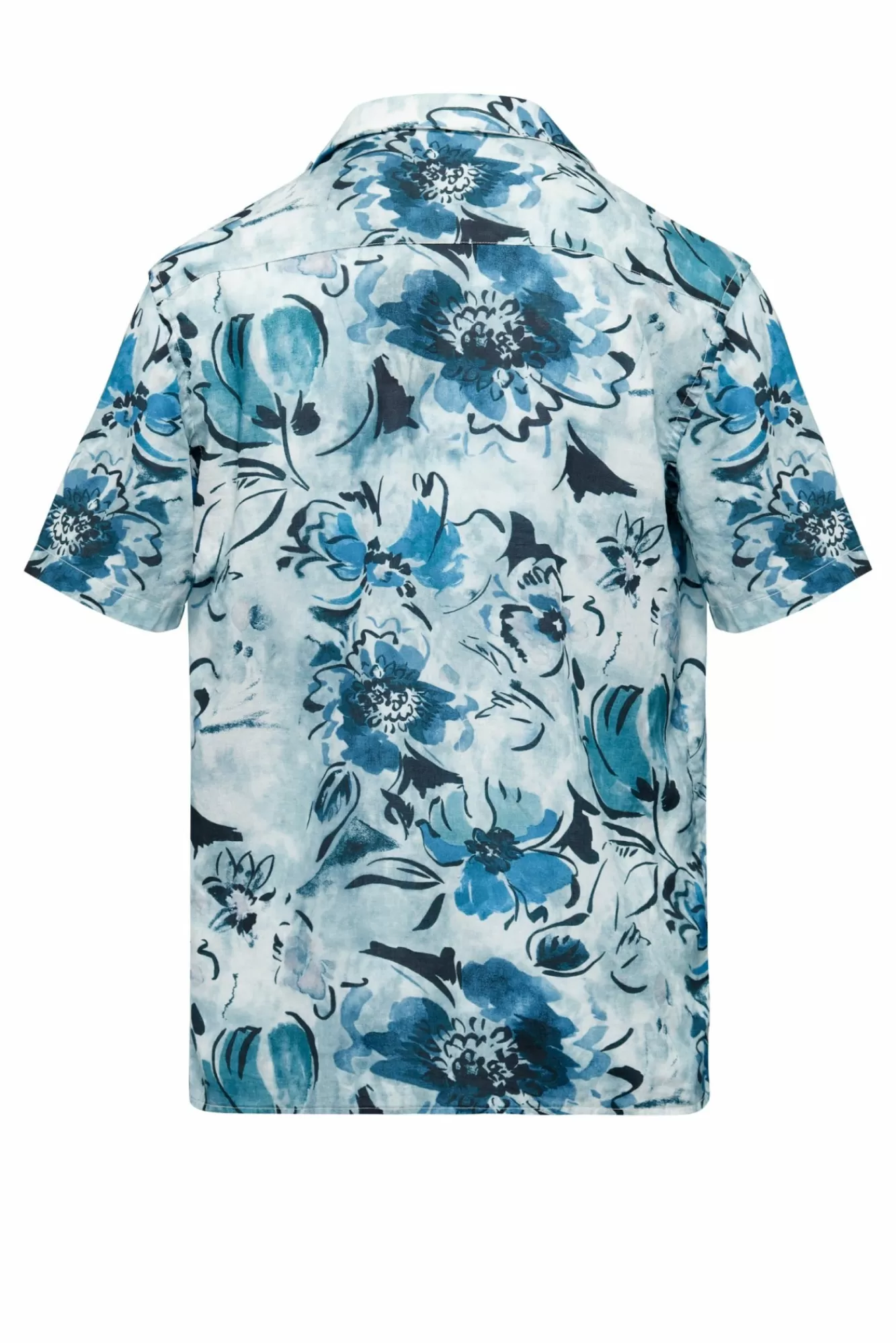 Camicia A Manica Corta Stampata In Lino/Cotone>Bomboogie Best