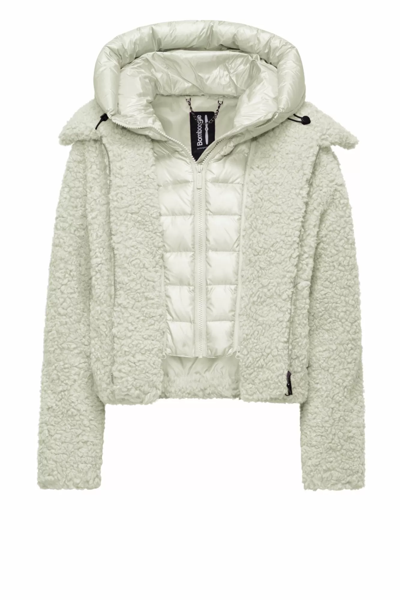 Cappotto Corto In Sherpa Fleece Con Cappuccio>Bomboogie Fashion