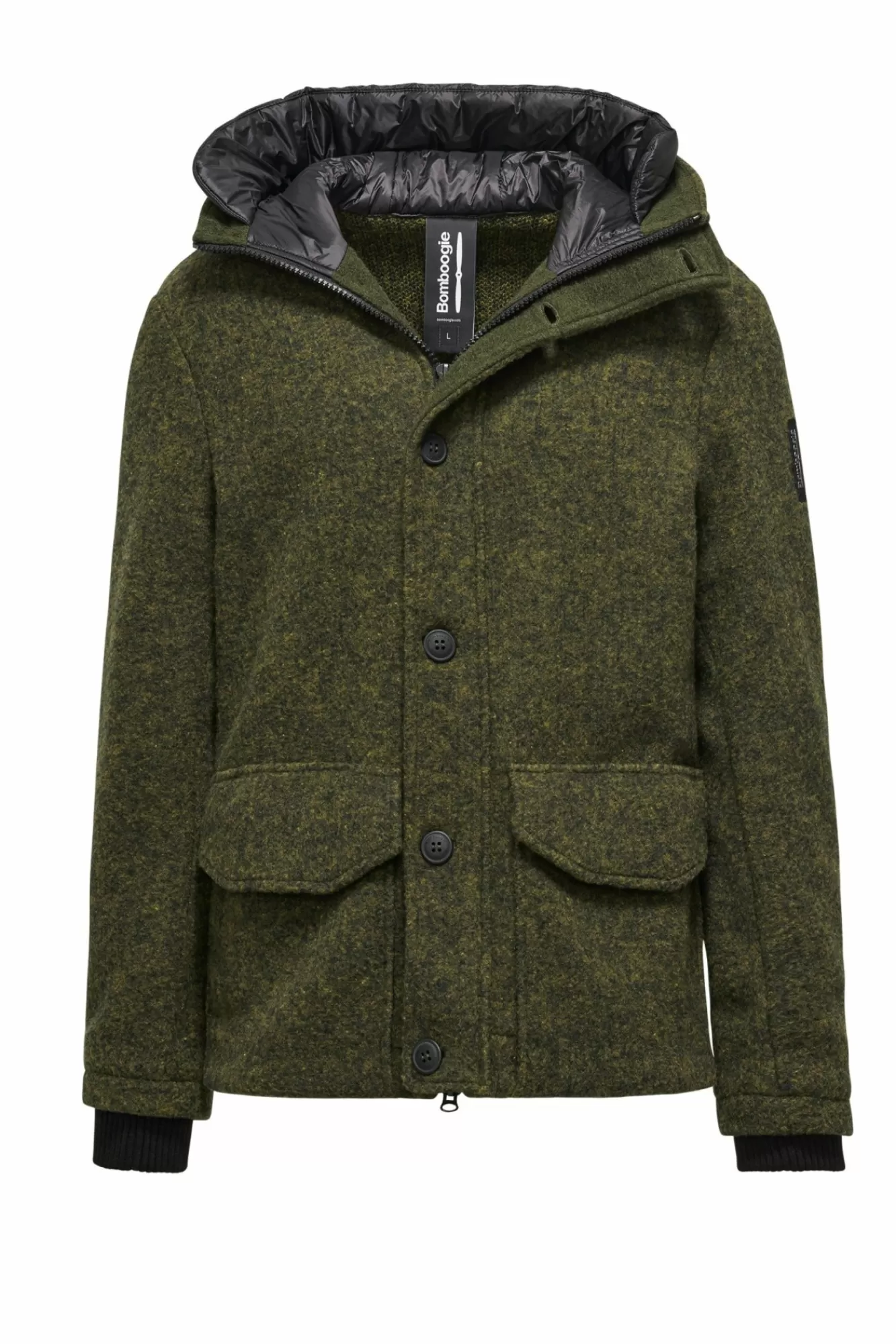 Parka Corto In Lana Cotta Con Cappuccio>Bomboogie Store